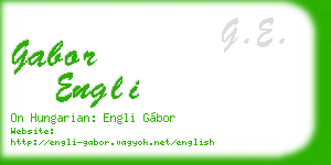 gabor engli business card